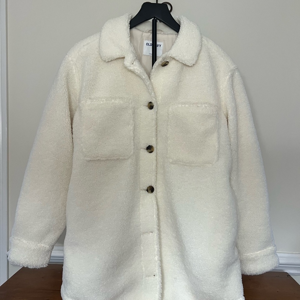 NWT Old Navy Cream Teddy Jacket